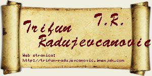 Trifun Radujevčanović vizit kartica